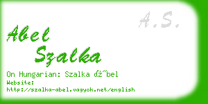 abel szalka business card